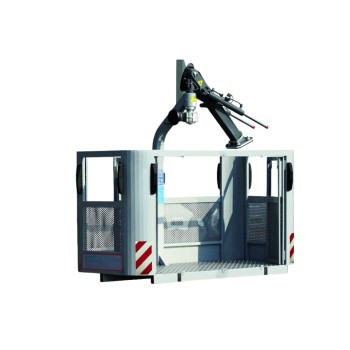 Cesta giratoria de hierro con puerta plegable para 4 personas