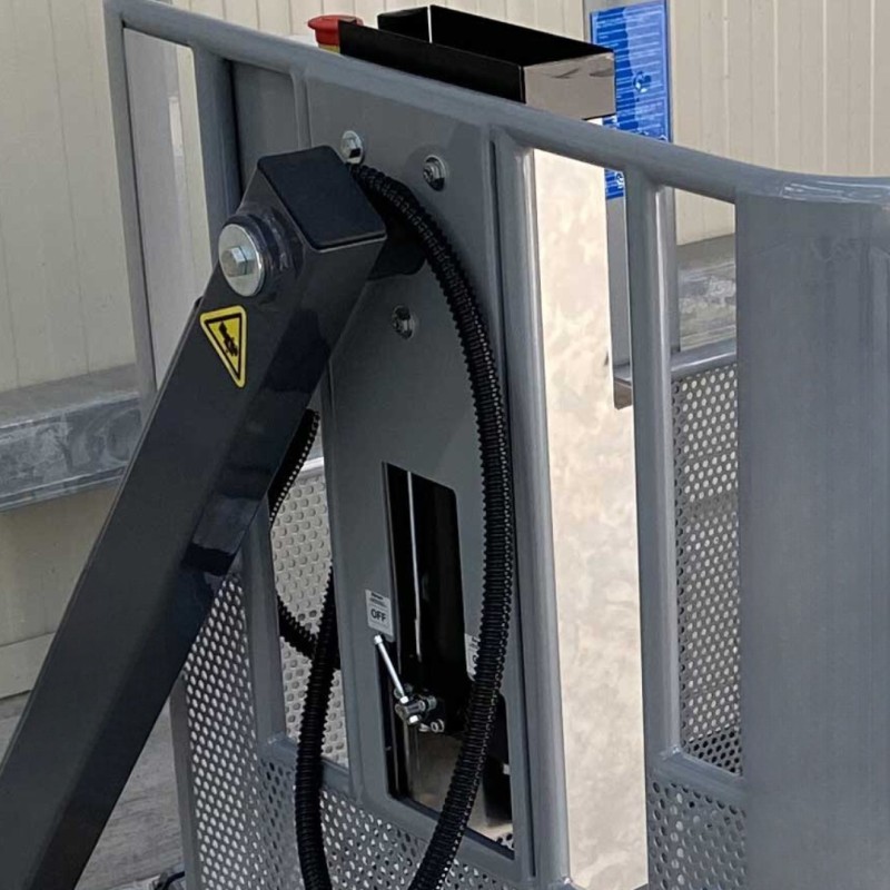 Cesta grúa fija autoequilibrada y uso bajo puente para 2 personas