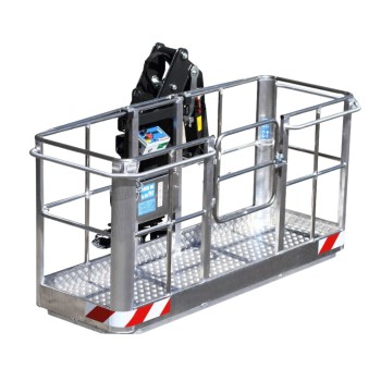 Cesta autonivelante con giro 180º para 2