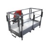 Cesta extensible de hierro, en base + giro 180º para retroexcavadora