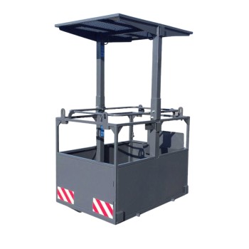 Suspended iron man basket for tower cranes, designed for 2 people