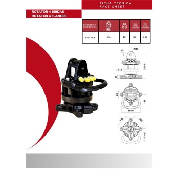 Bivalva de 320 litros + rotator y acople incluidos