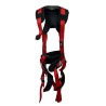 Harness with belt, lanyards, and carabiners
