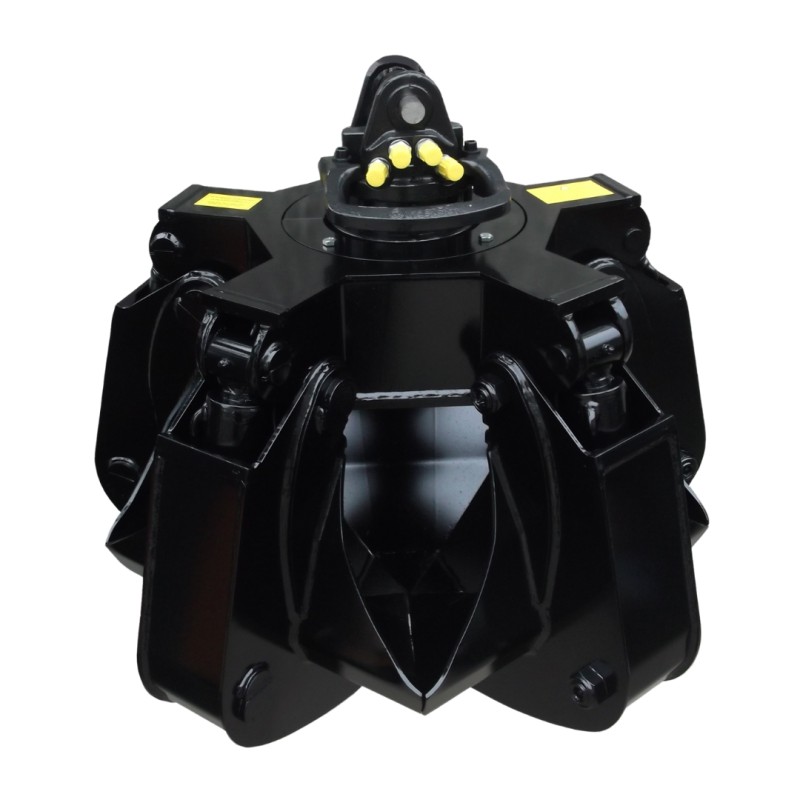 250-liter hydraulic grapple and 4-flange rotator