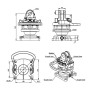 Hydraulic 4-flange rotator R4B-R3/F